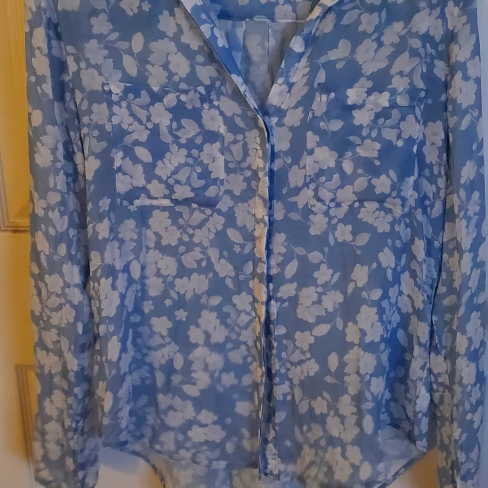 Chelsea & Violet Blue Floral Blouse